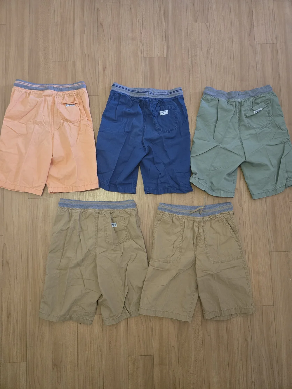 Bundle OshKosh Boys Shorts Lot Size 12/12A 5 Pairs Pull-On Elastic Waist